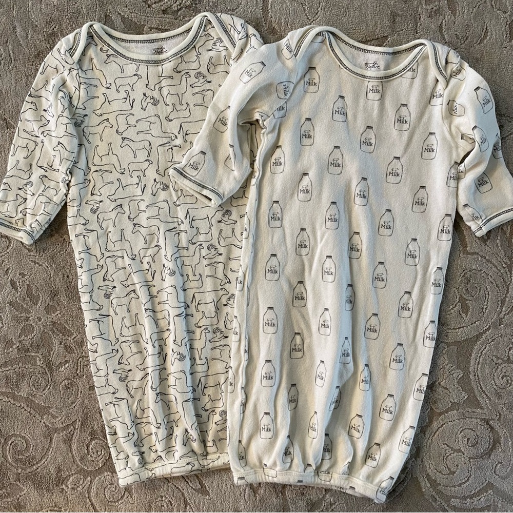 Touched by nature 0-6 month gown bundle